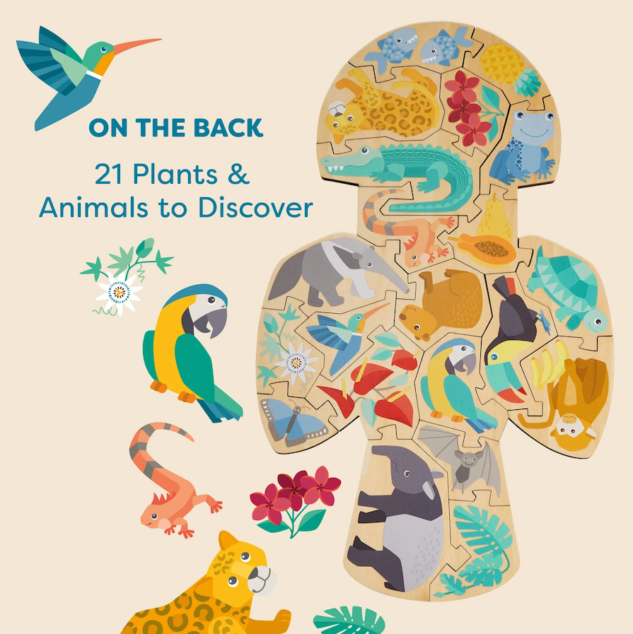 Parrot Double-Sided Wooden Puzzle