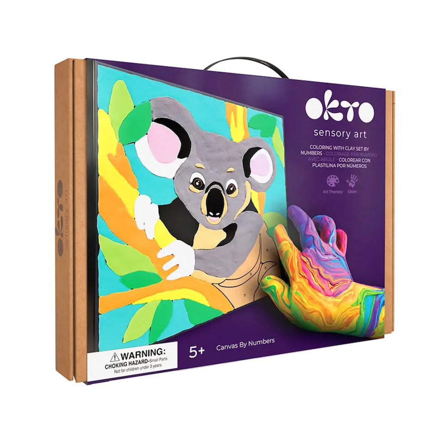 Sensory Art Coloring with Clay Set by Numbers - Koala