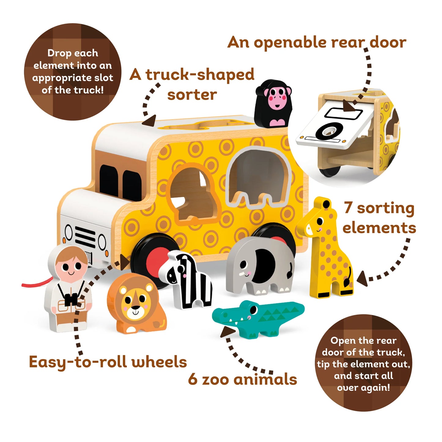 Kids Hits Sorting Truck- Safari Journey