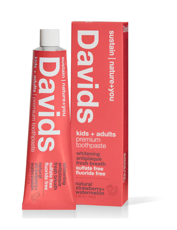 Davids kids + adults premium toothpaste- strawberry watermelon