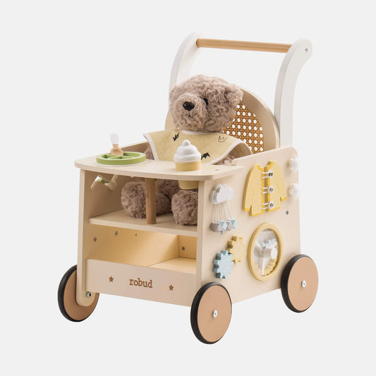 Wooden Baby Push Walker - Rattan