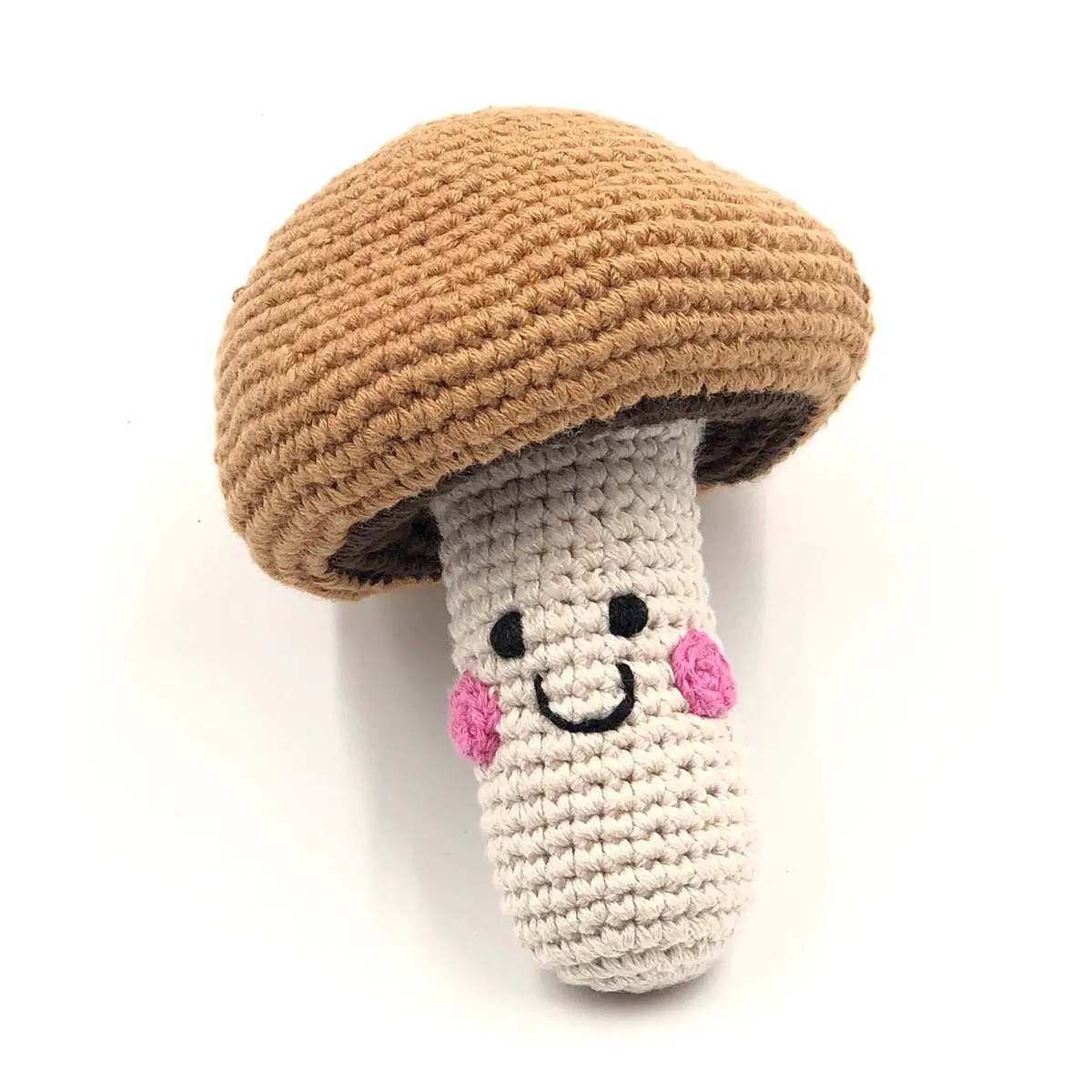Handmade Friendly Mushroom Rattle