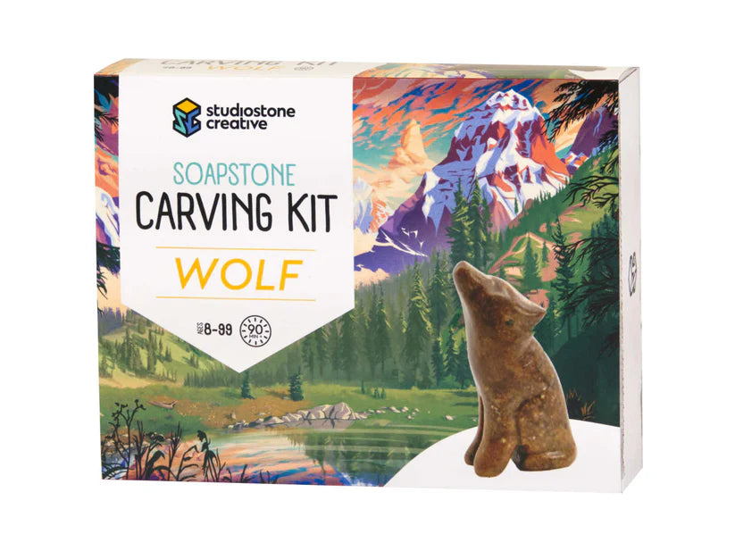 Soapstone Carving Kit- Wolf