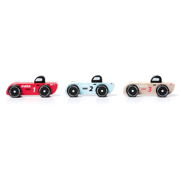 Wooden Toy- Vehicle Set Racing Cars