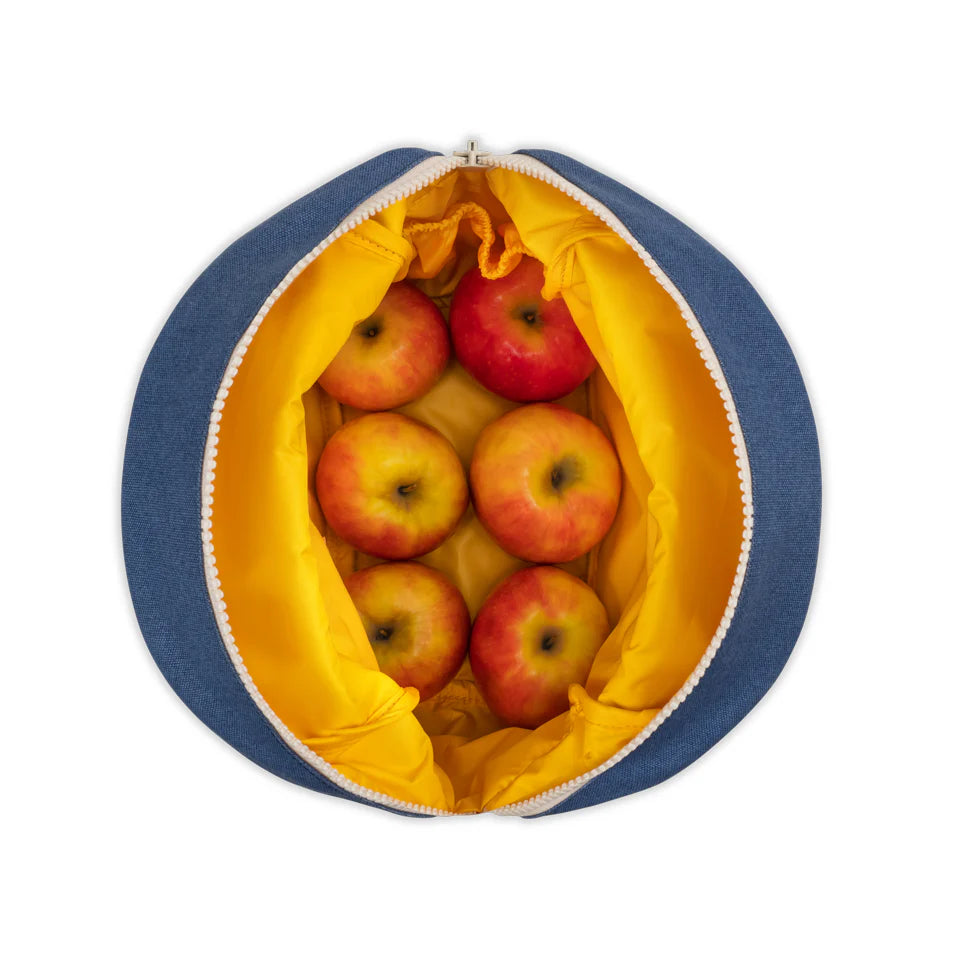 Organic Cotton Lunch Bag - Two Tone Citrus Sky