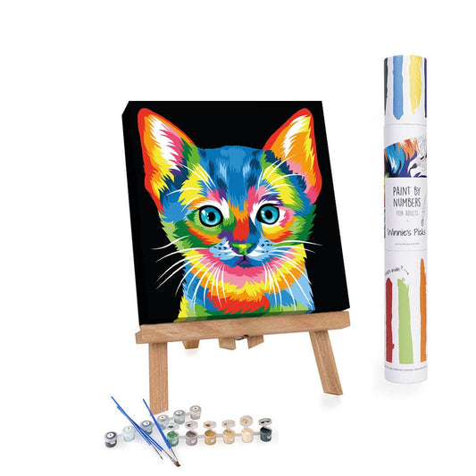 Paint By Number- Colorful Kitten