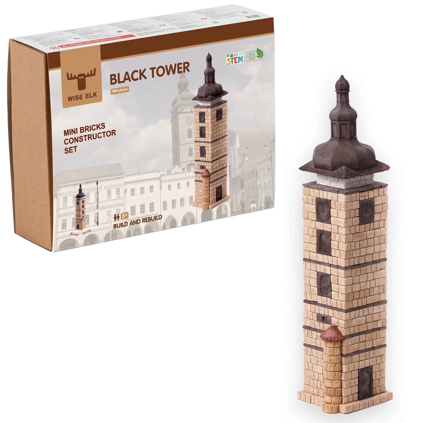 Mini Bricks Constructor Set- Black Tower