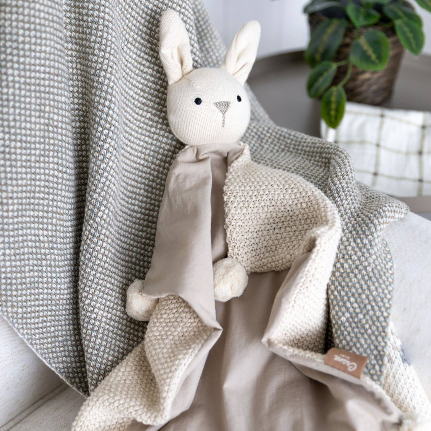 Ollie The Bunny- Avery Organic Cotton Baby Blanket