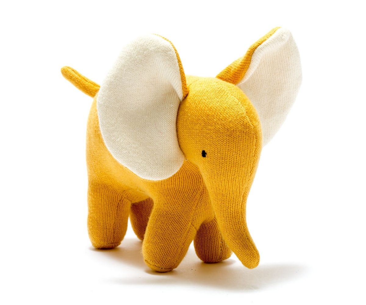 Mustard Elephant- Organic Cotton Plush