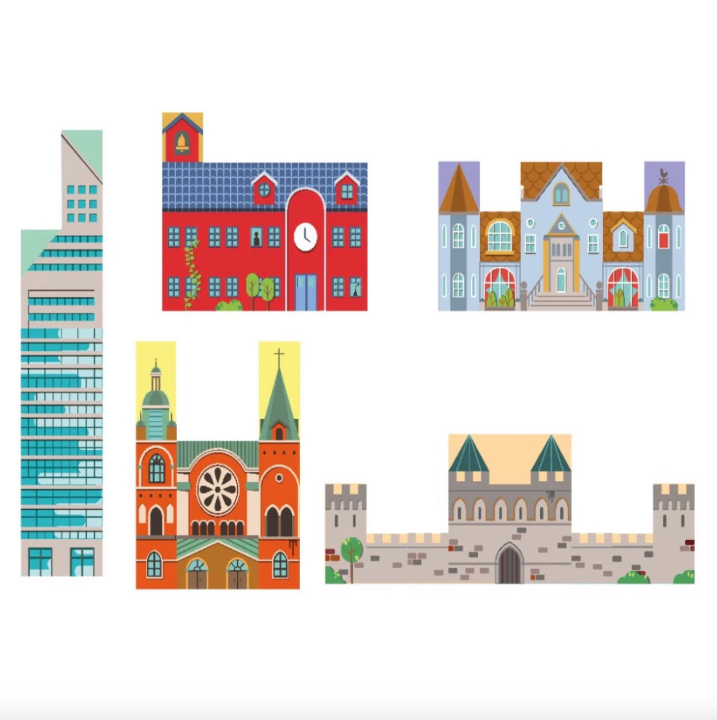 Architectural Wooden Blocks - City