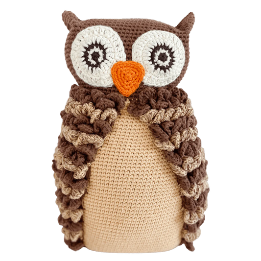 Barney The owl- Organic Cotton Crochet Plush