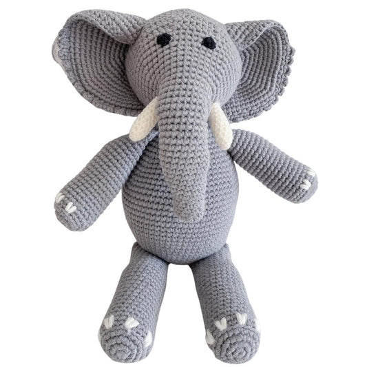 Barry The Elephant- Organic Cotton Crochet Plush