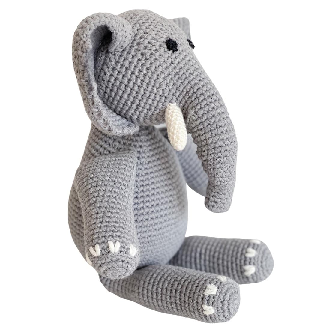 Barry The Elephant- Organic Cotton Crochet Plush