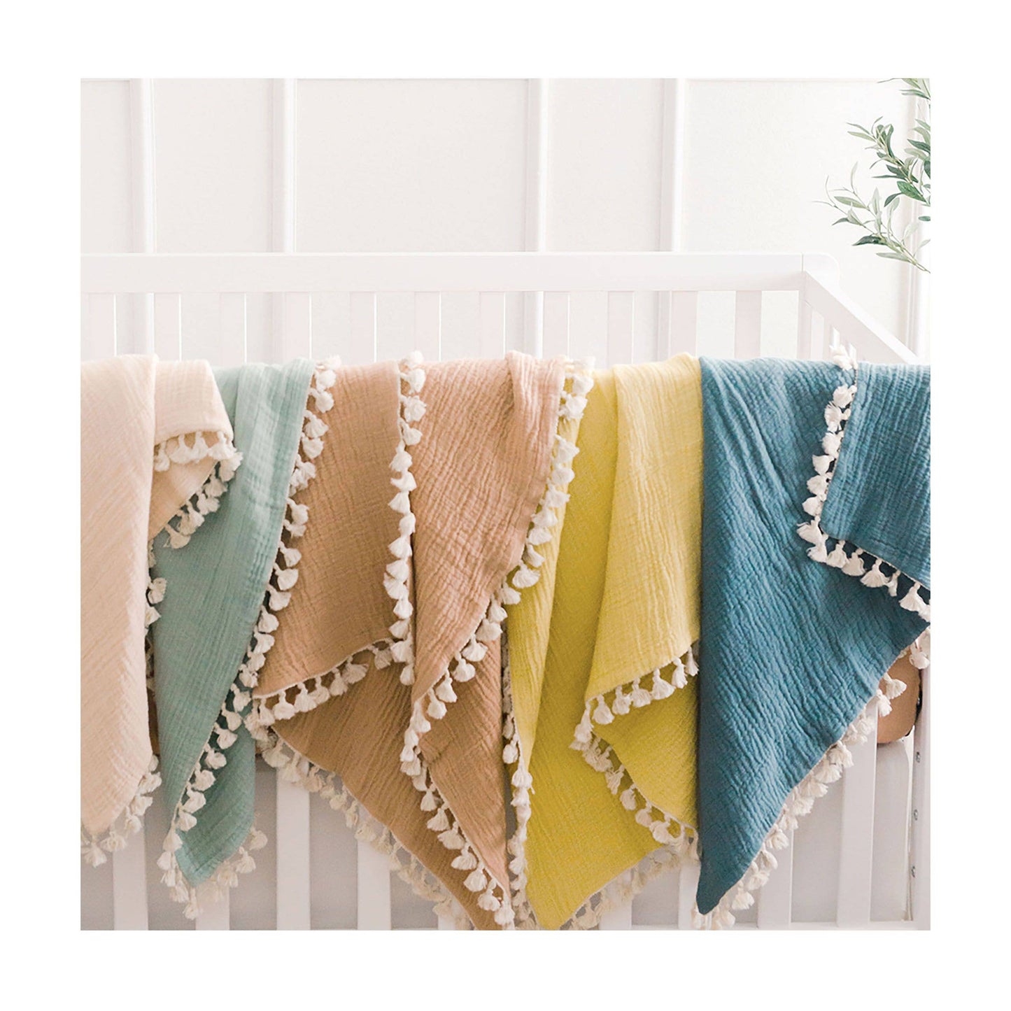 6 Layer Muslin Cotton Baby Blanket- Copper