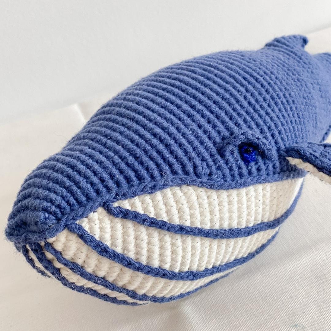 Orlando The Whale- Organic Cotton Crochet Plush