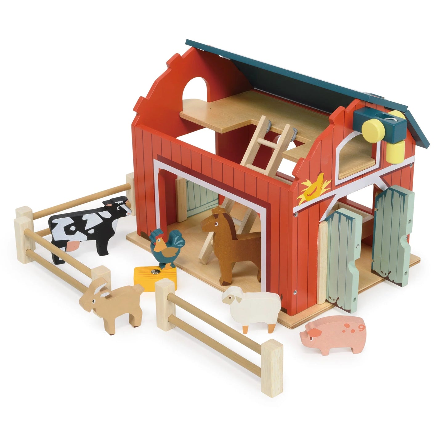 Wooden Big Red Barn Playset