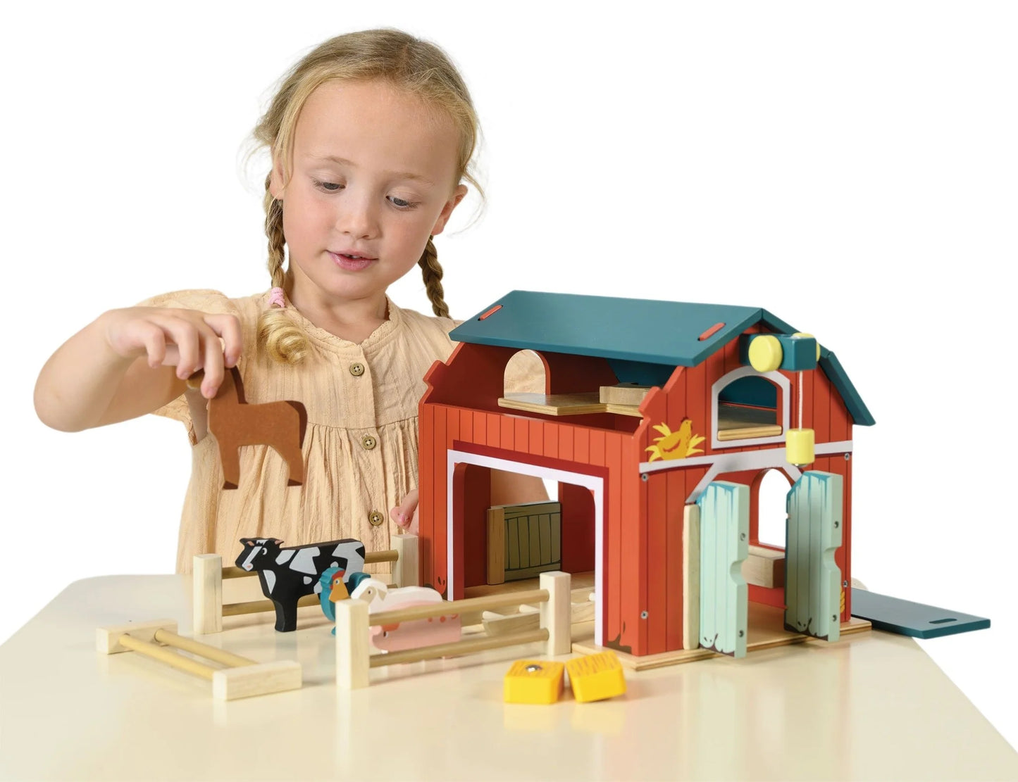 Wooden Big Red Barn Playset