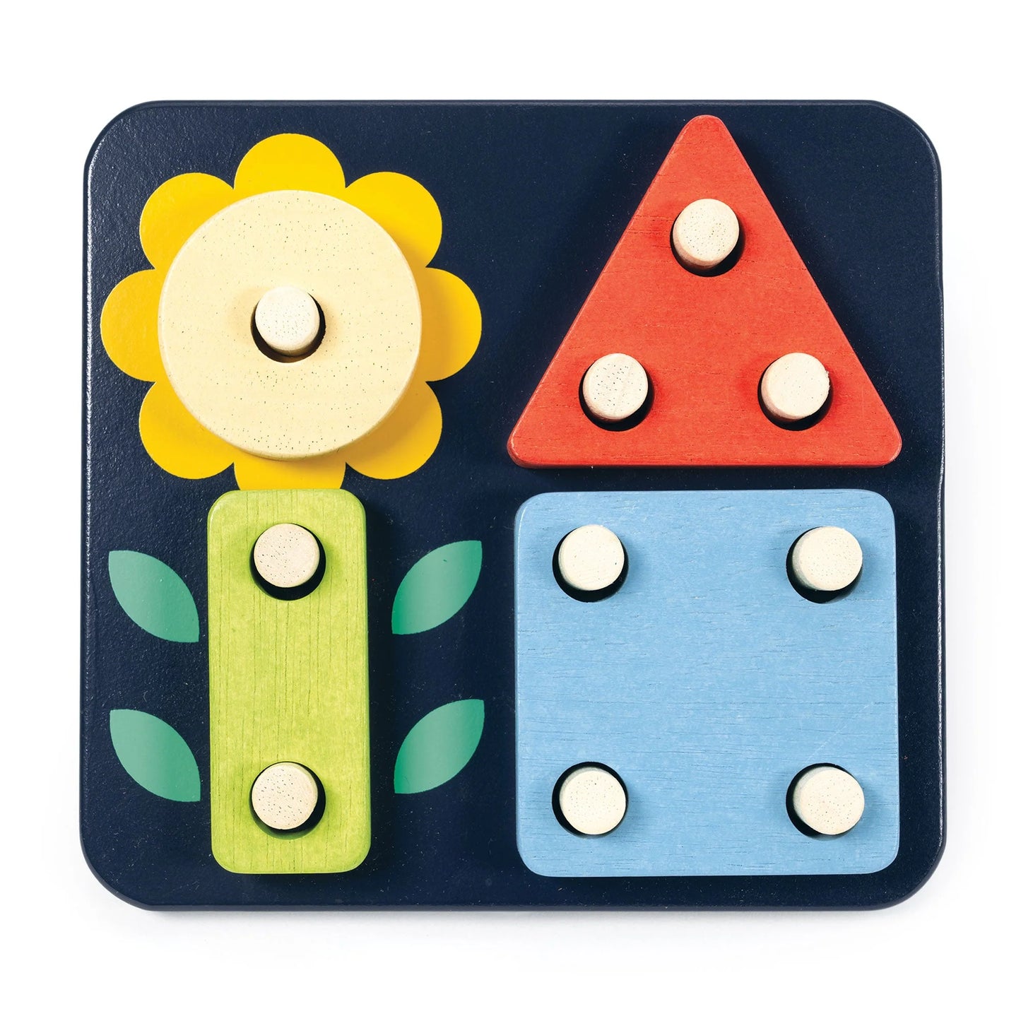 Wooden Count and Match Peg Board