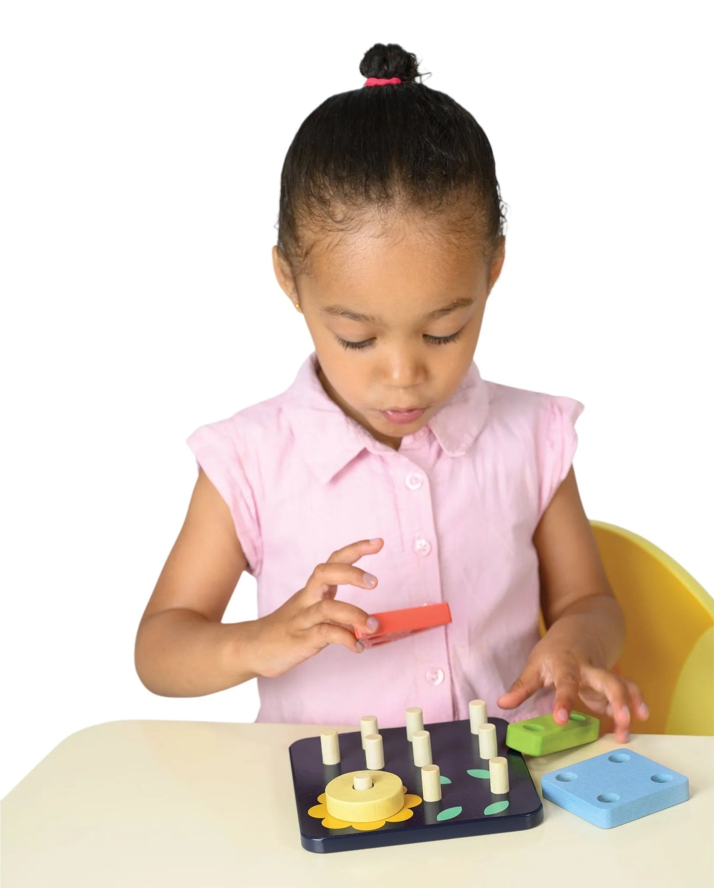Wooden Count and Match Peg Board
