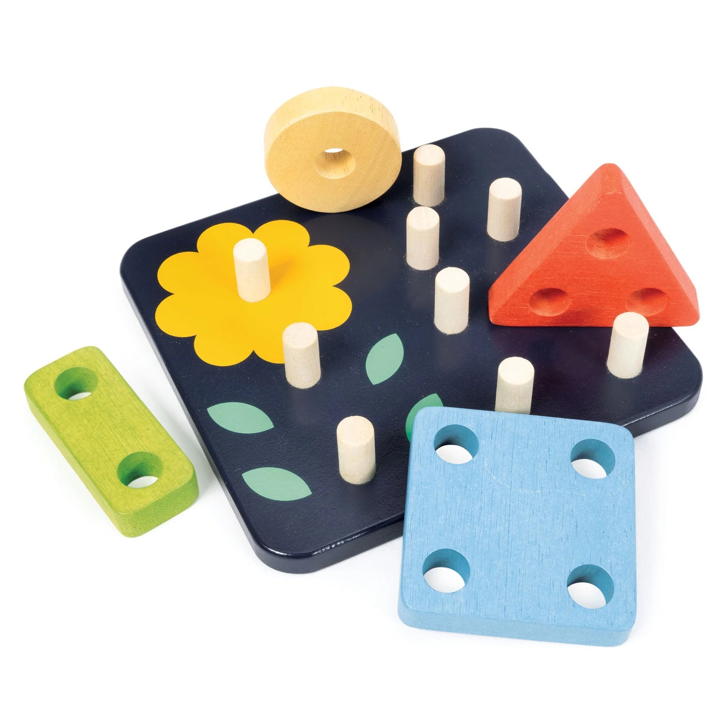 Wooden Count and Match Peg Board