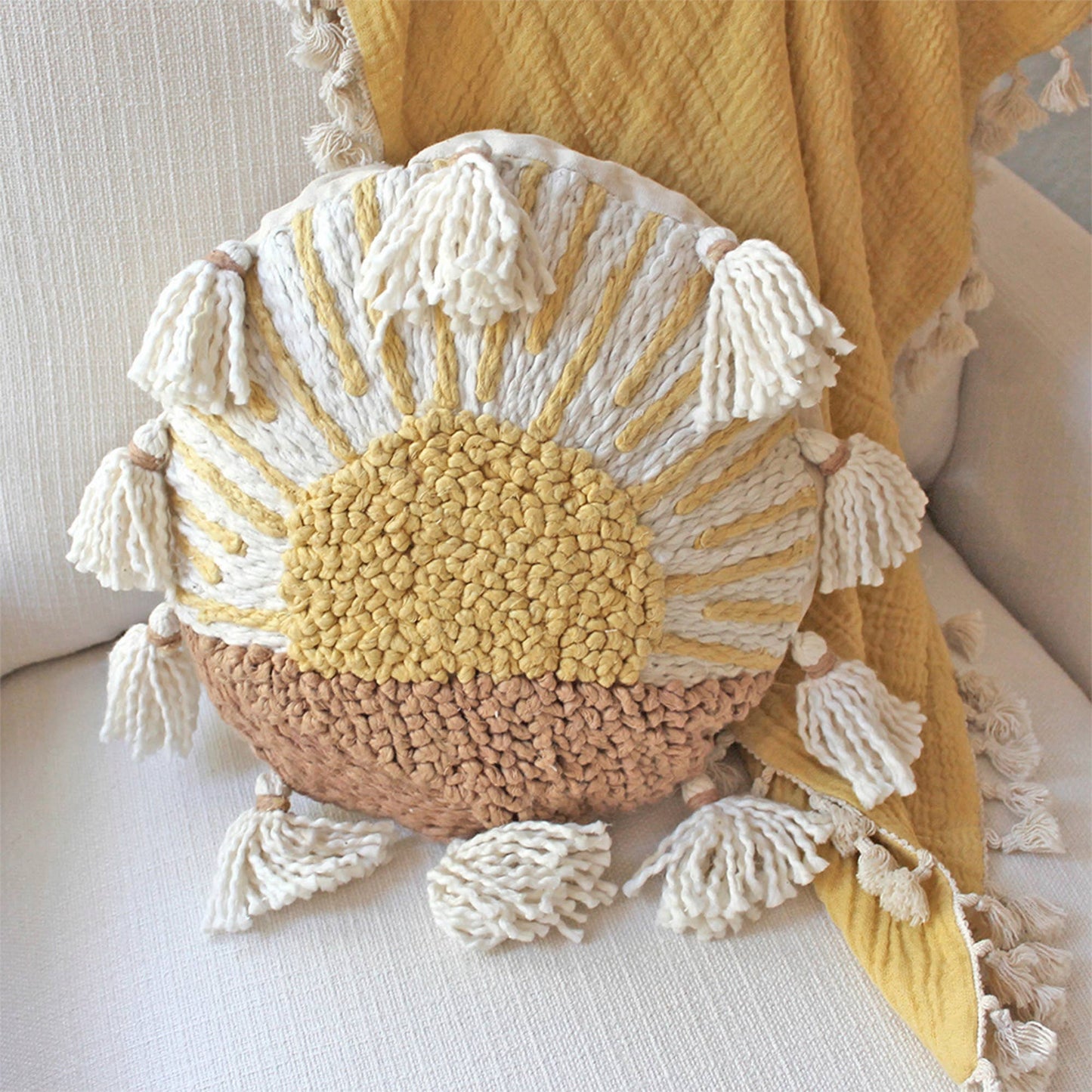 Decorative Cotton Pillow- Sunshine