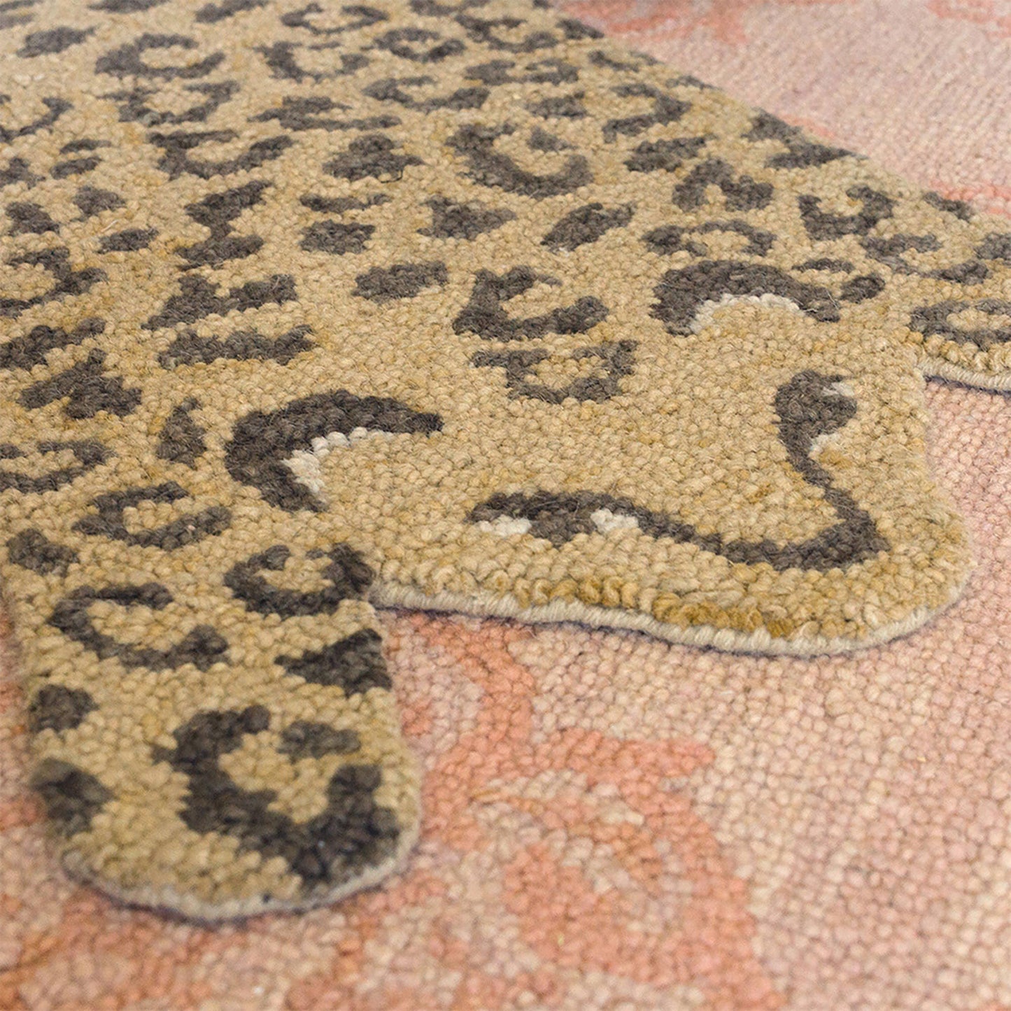 Wool Rug- Leopard Shape