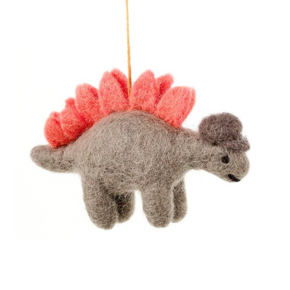 Handmade Felt Hanging Digby Dinosaur Felt Christmas Tree Decoration