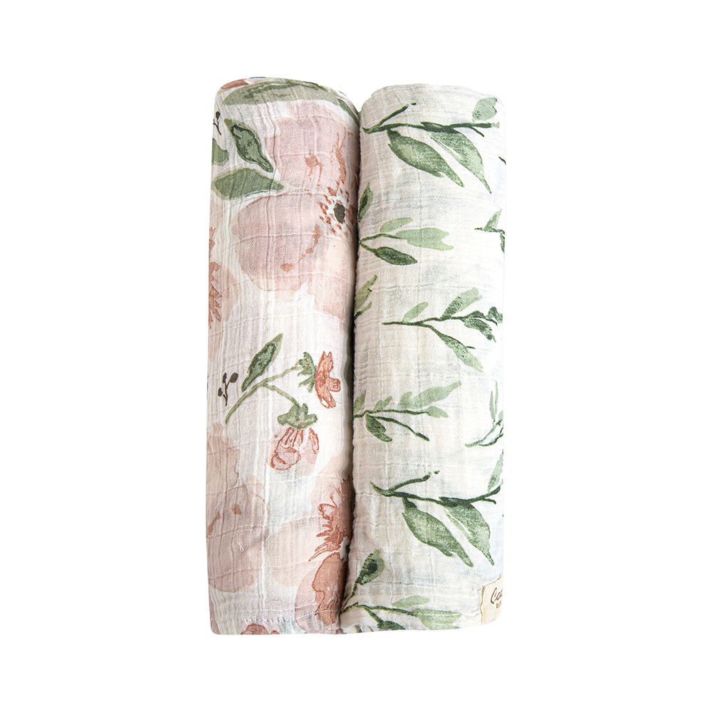 Cotton Swaddle Wraps- Parker 2PC