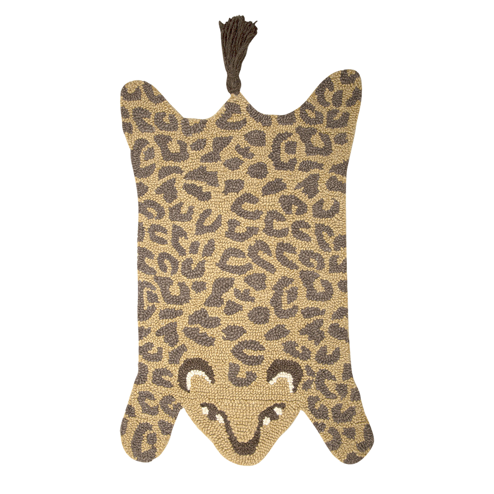 Wool Rug- Leopard Shape