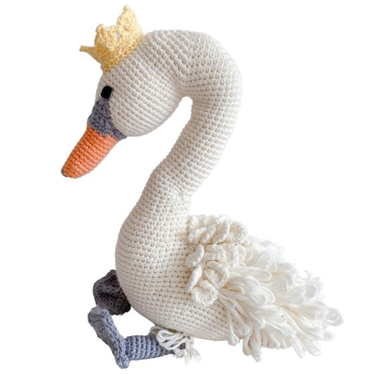 Fiona The Swan- Organic Cotton Crochet Plush