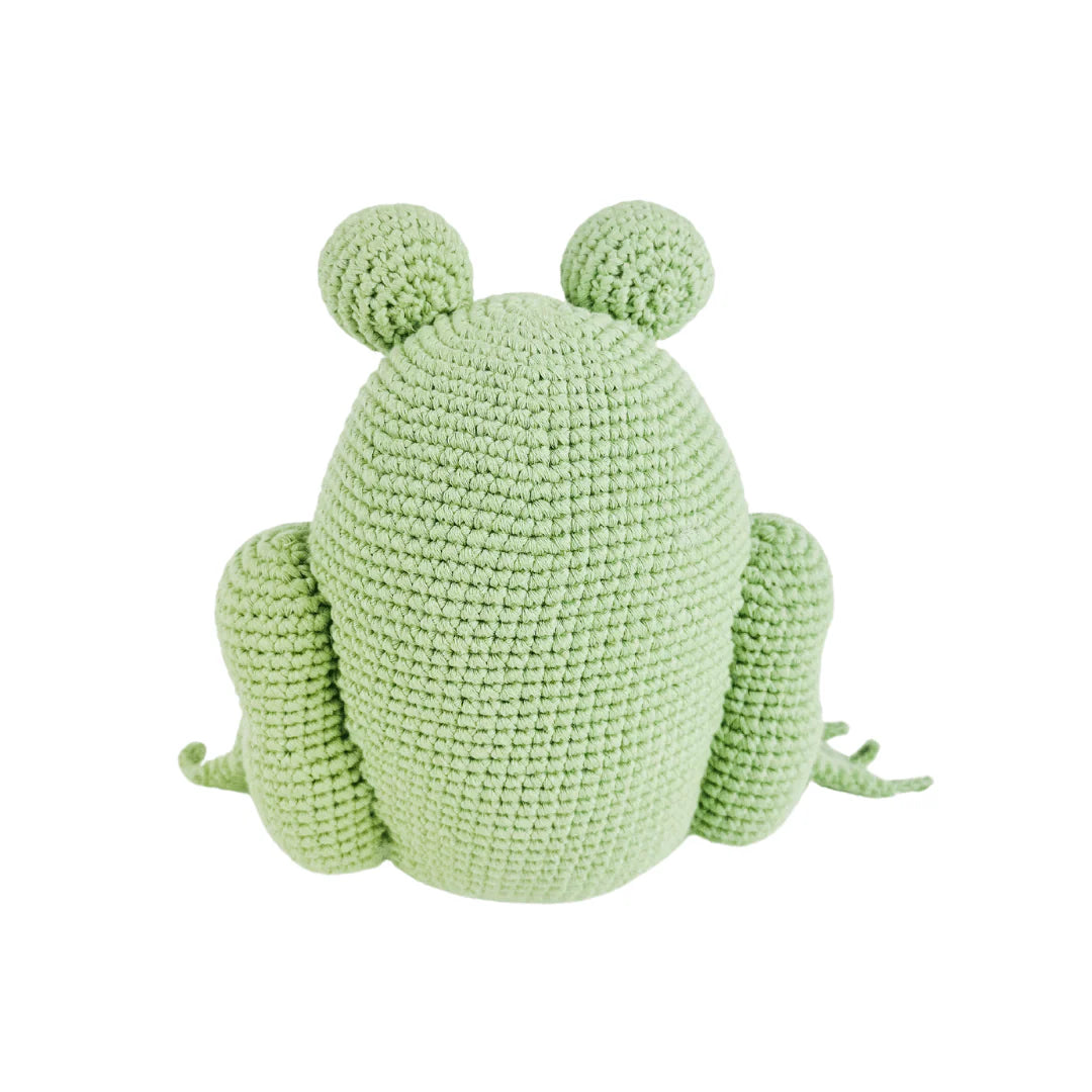 Freddy The Frog- Organic Cotton Crochet Plush