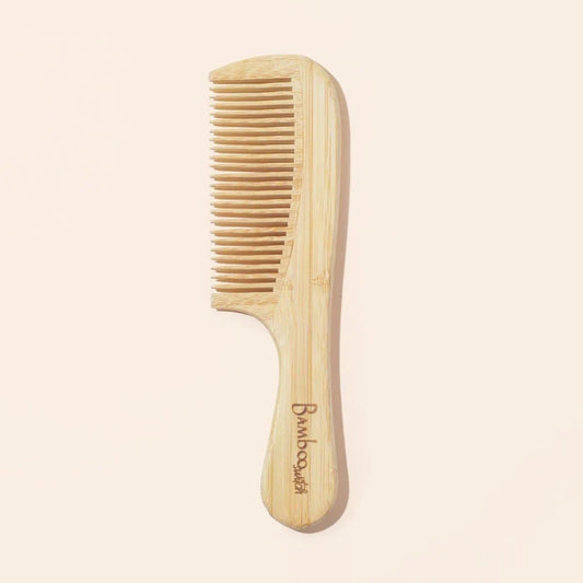 Natural Bamboo Comb with Handle