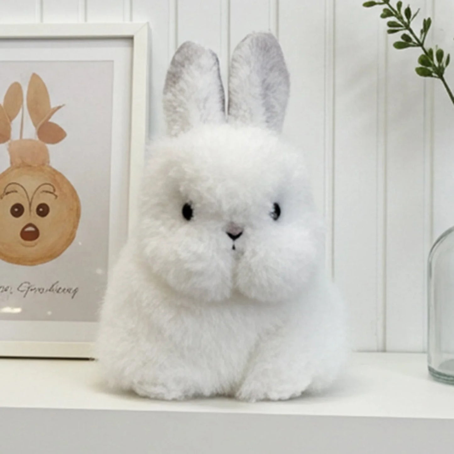 Alpaca Stuffed Animal - White Bunny 6"