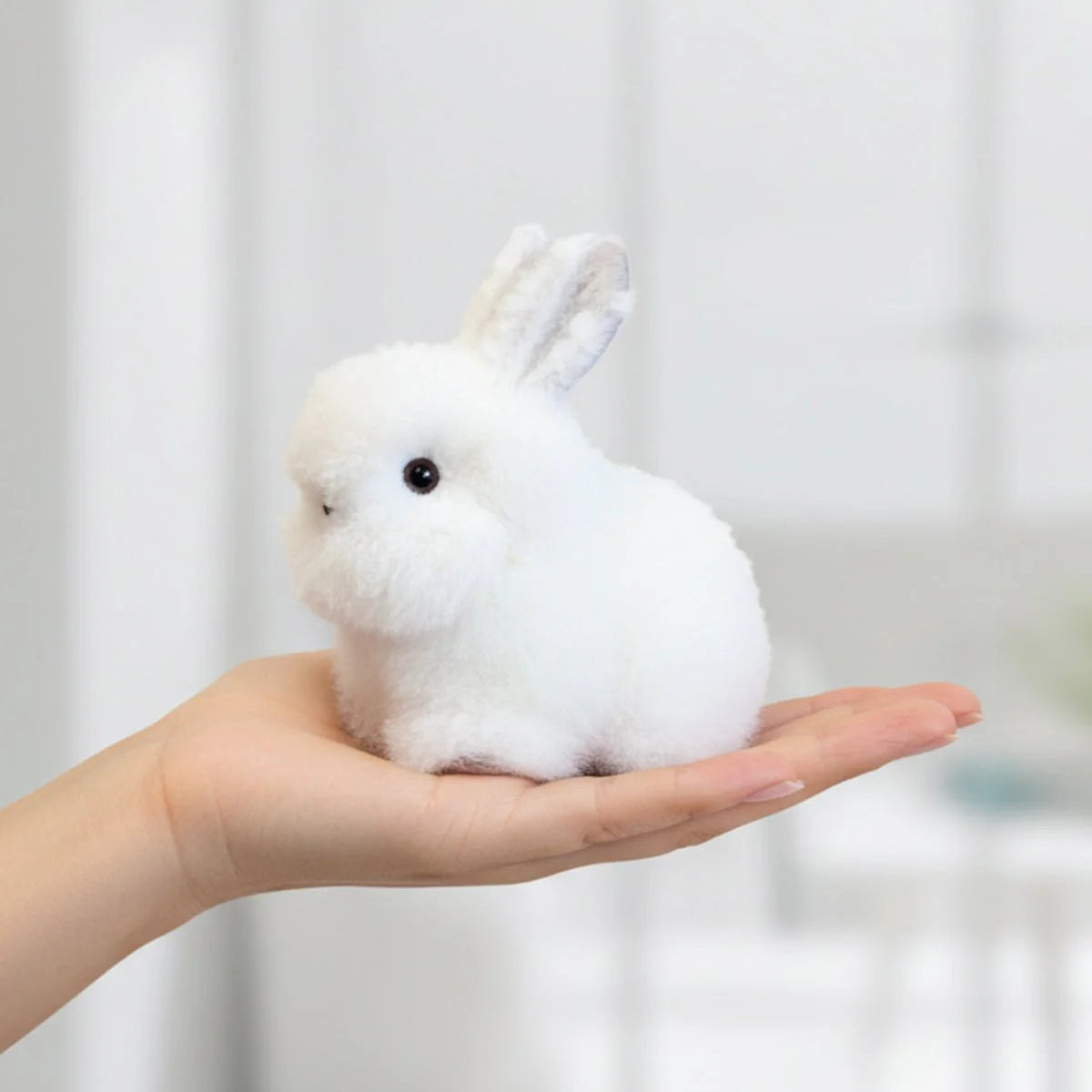 Alpaca Stuffed Animal - White Bunny 6"