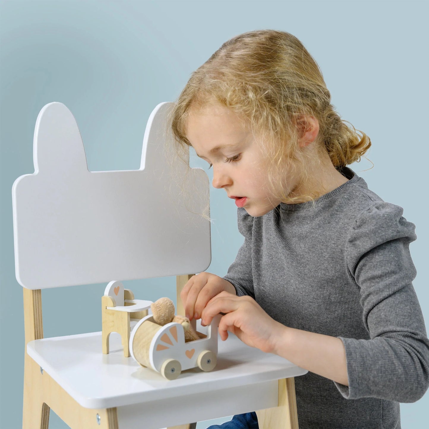 Wooden Dollhouse Nursery Set