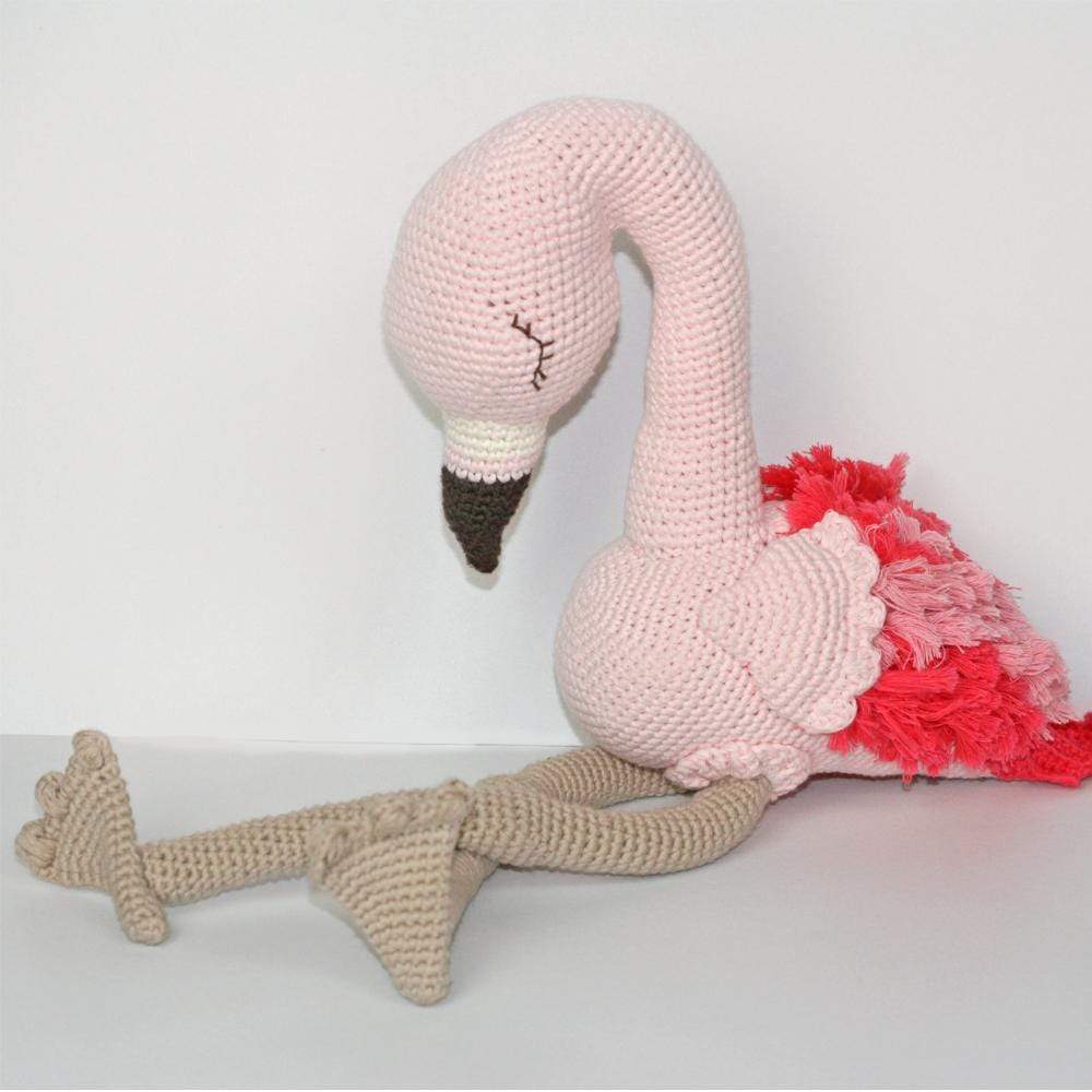 Patty The flamingo- Organic Cotton Crochet Plush