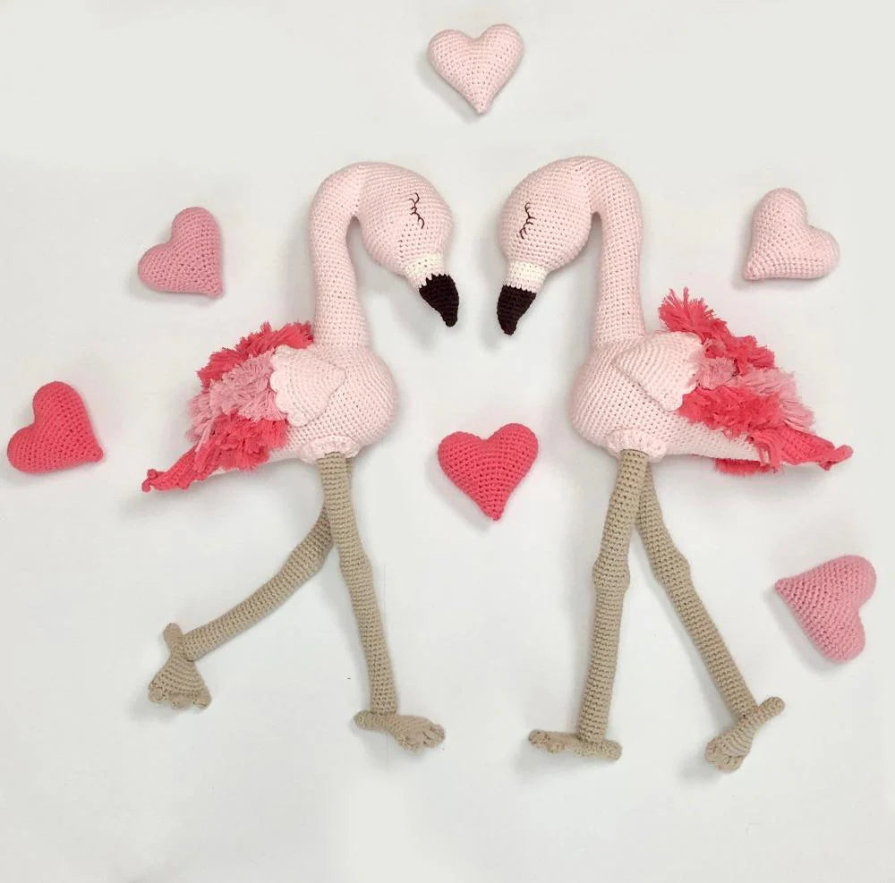 Patty The flamingo- Organic Cotton Crochet Plush