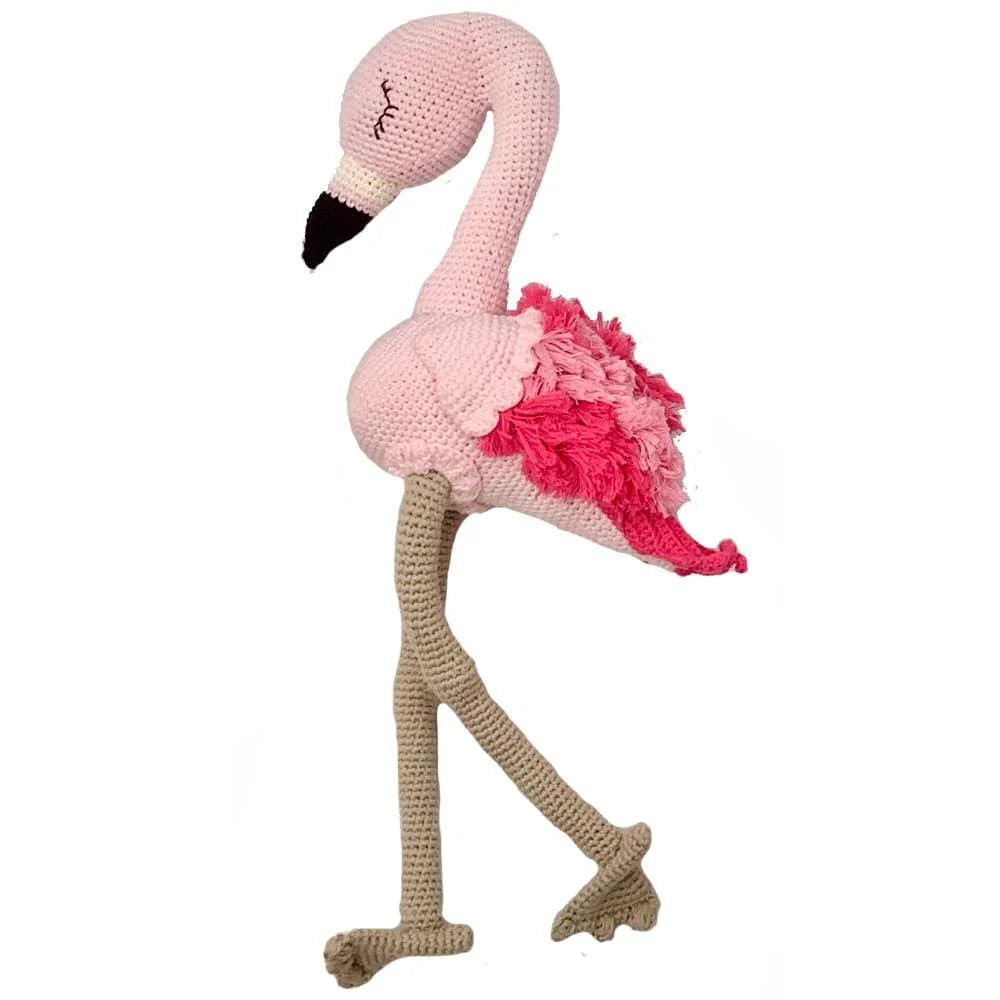 Patty The flamingo- Organic Cotton Crochet Plush