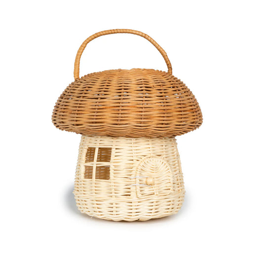 Mushroom Rattan Basket