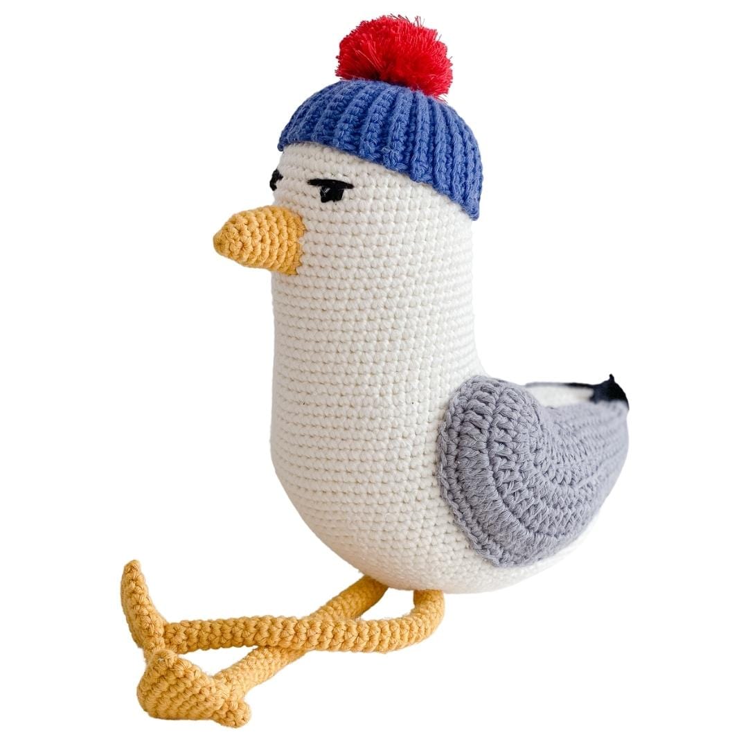 Seth The Seagull- Organic Cotton Crochet Plush