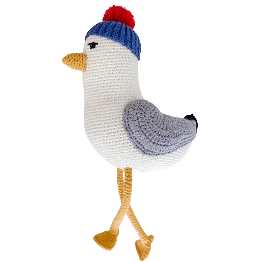 Seth The Seagull- Organic Cotton Crochet Plush