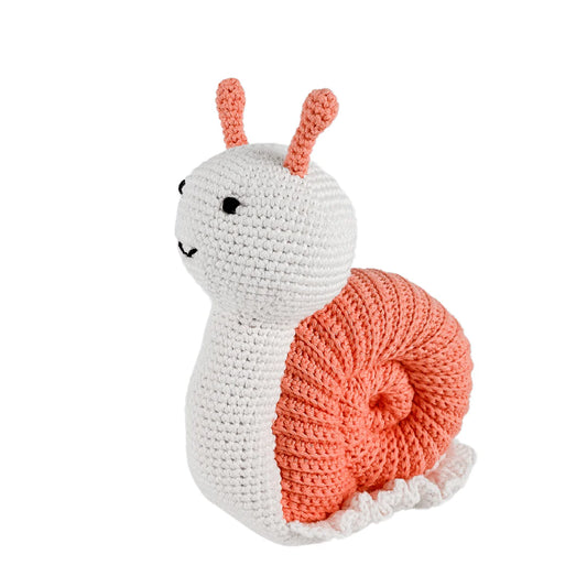 Sheldon The Snail- Organic Cotton Crochet Plush