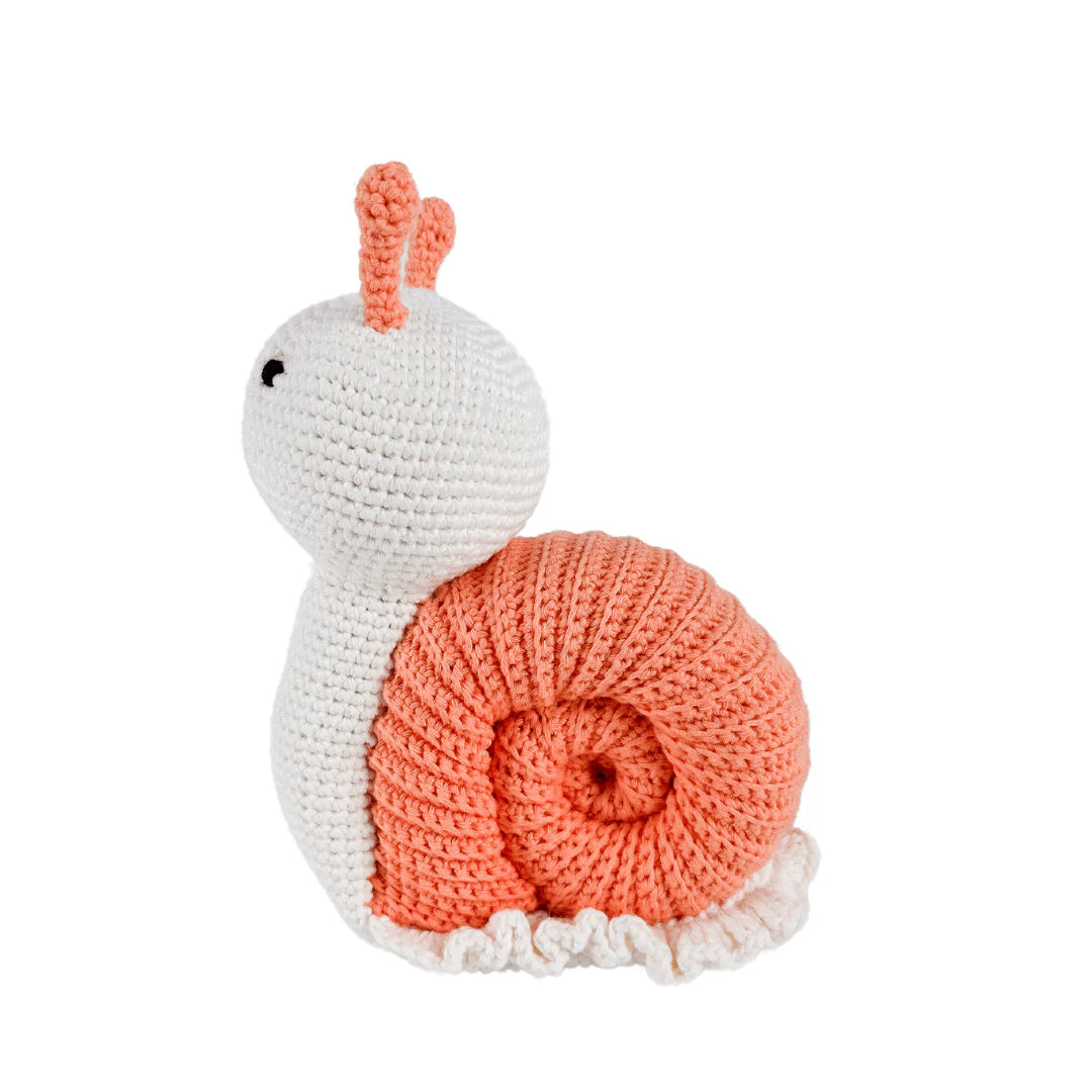 Sheldon The Snail- Organic Cotton Crochet Plush