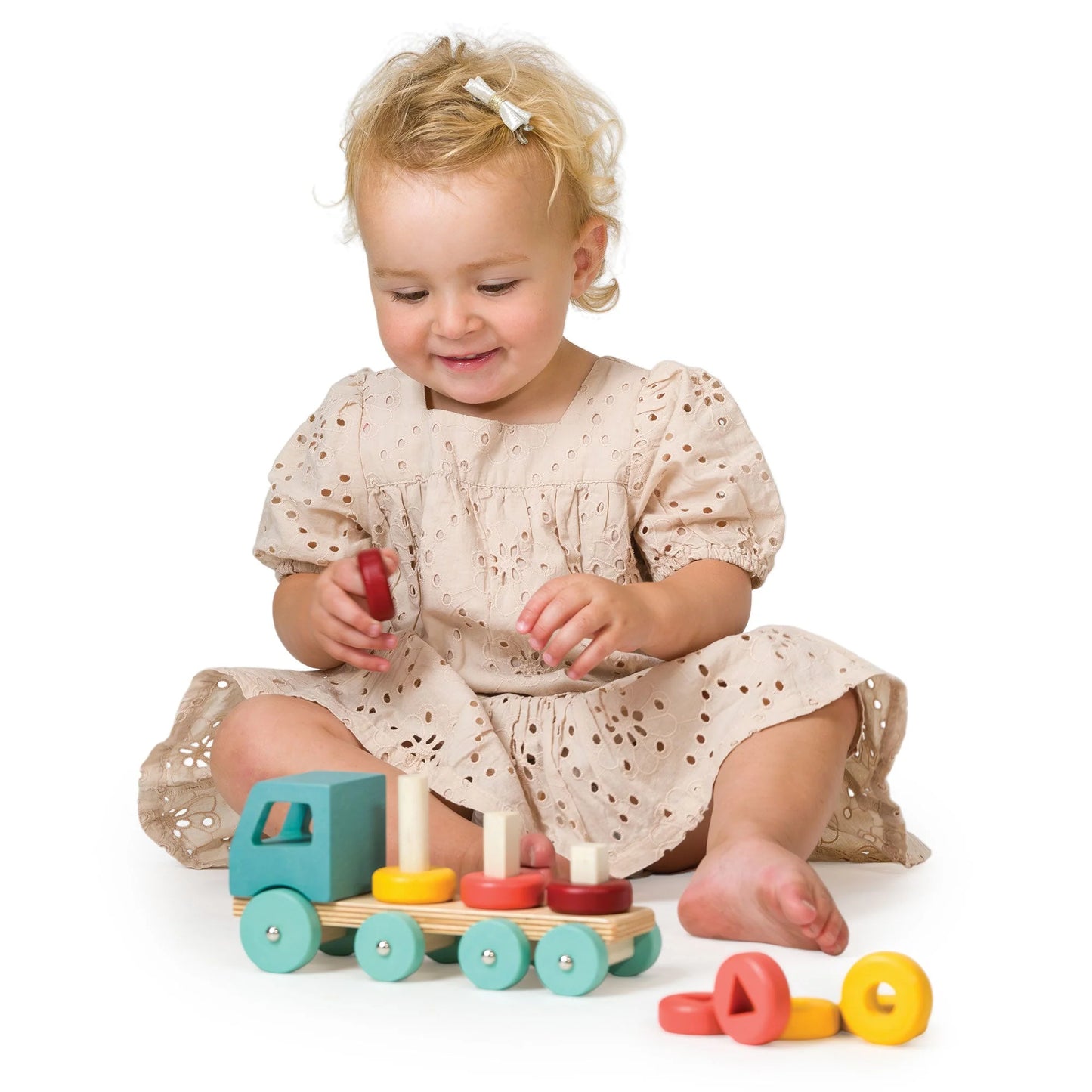 Wooden Stacking Peg Truck