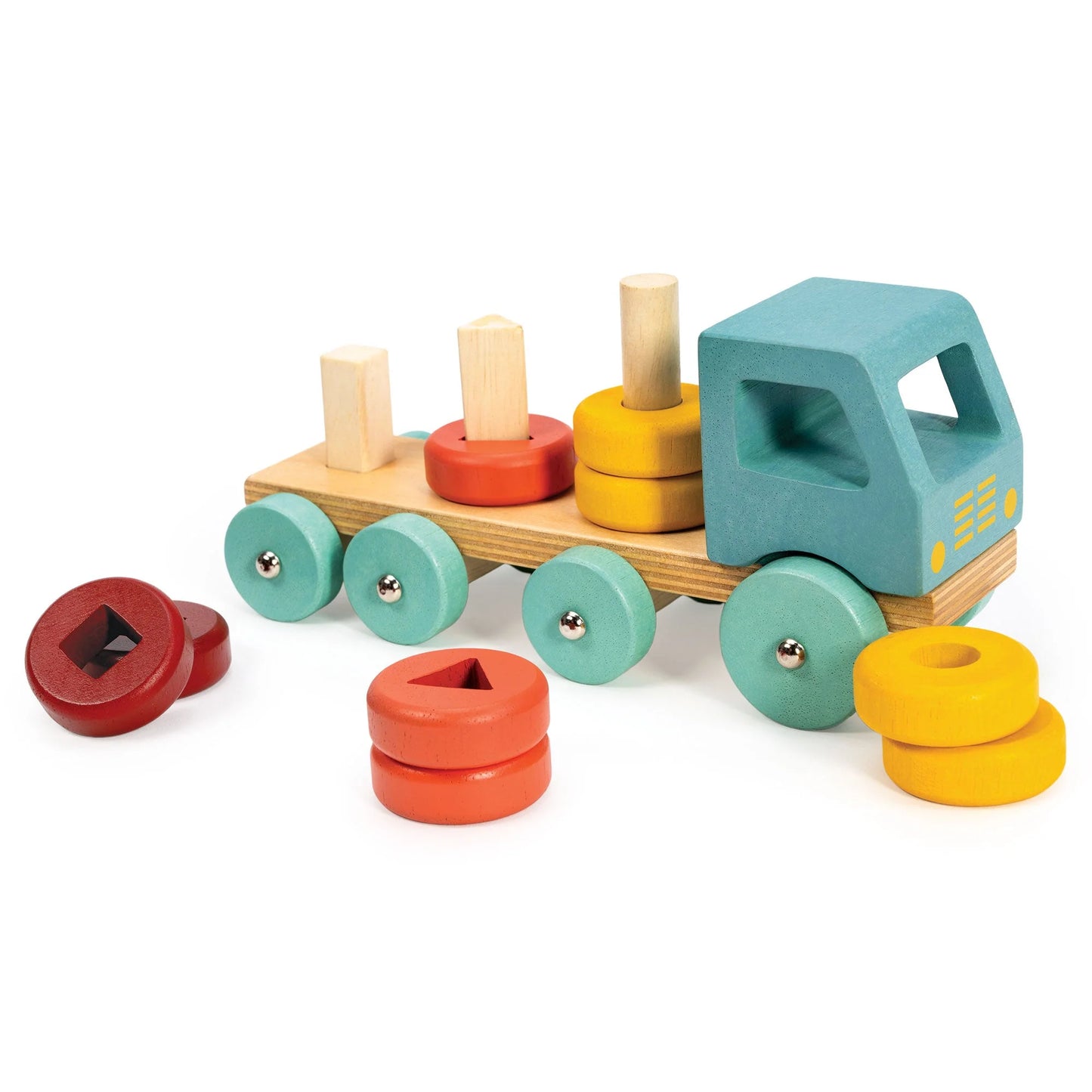 Wooden Stacking Peg Truck