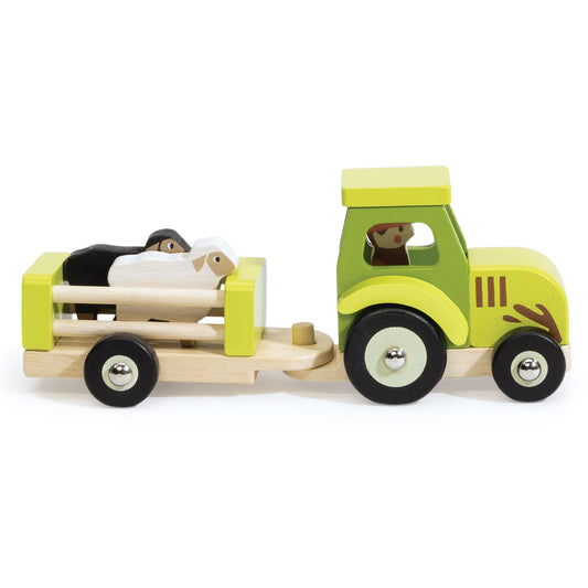 Wooden Tractor and Trailer